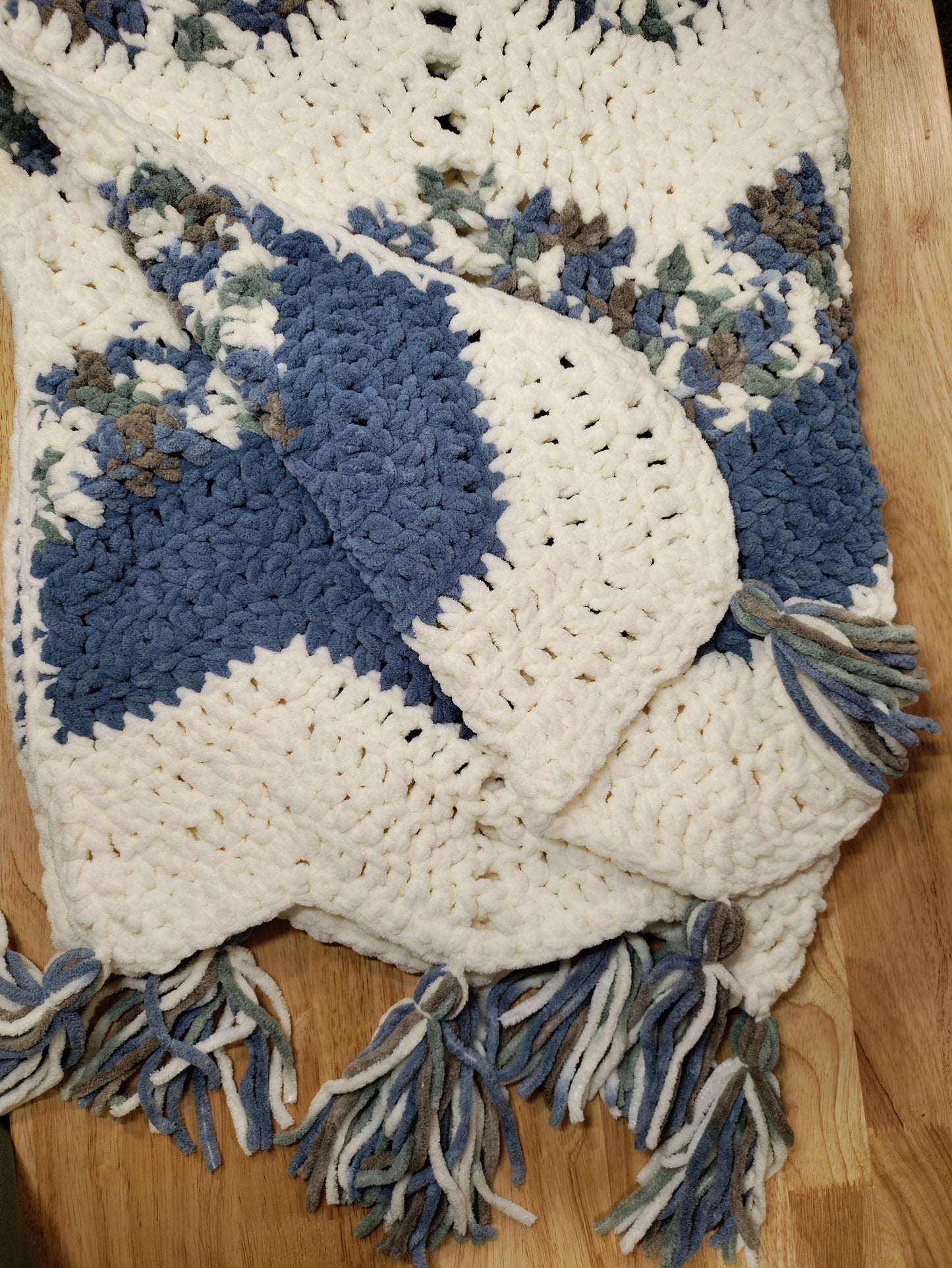 Chenille Chevron Baby Blanket