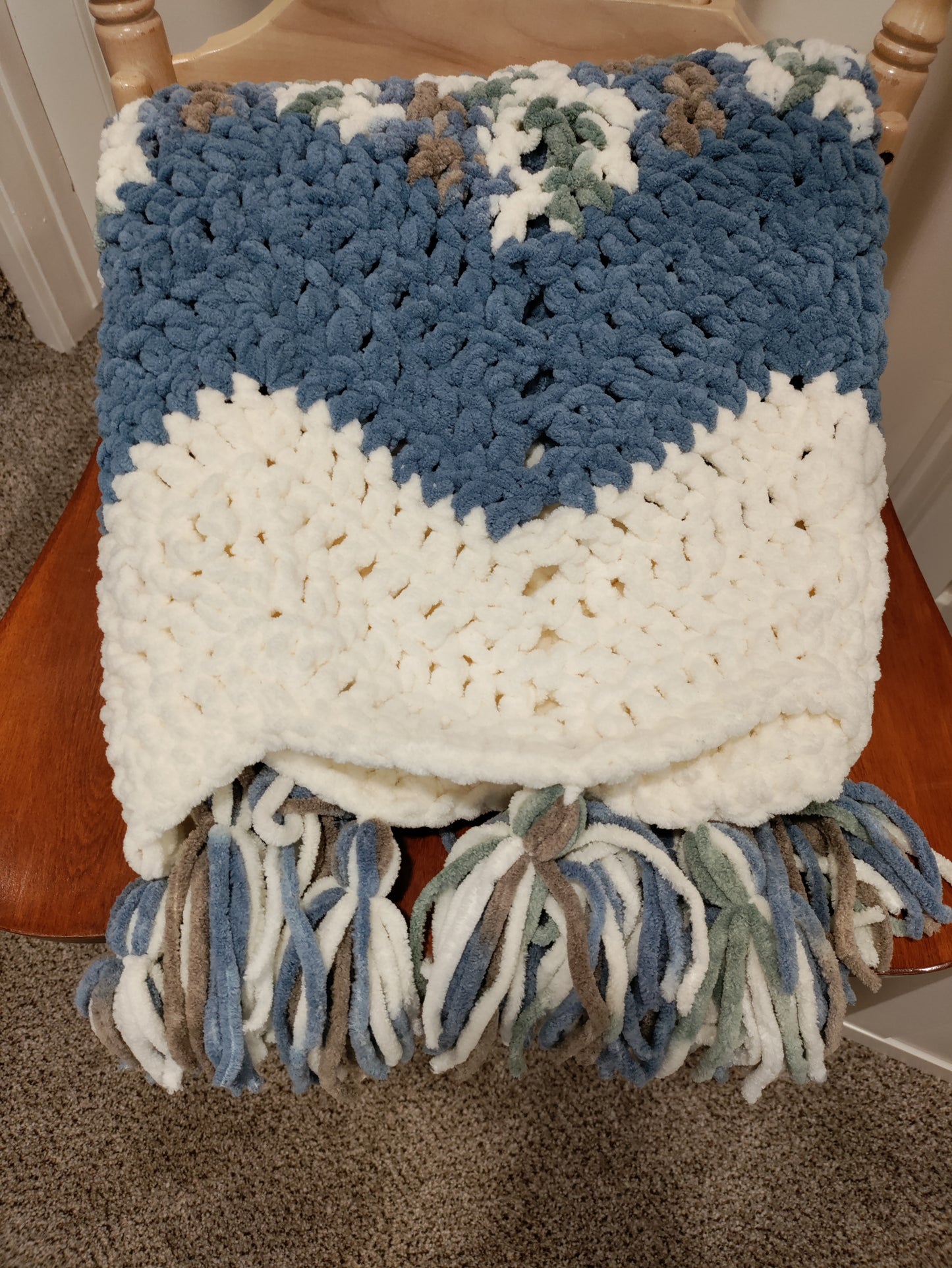 Chenille Chevron Baby Blanket