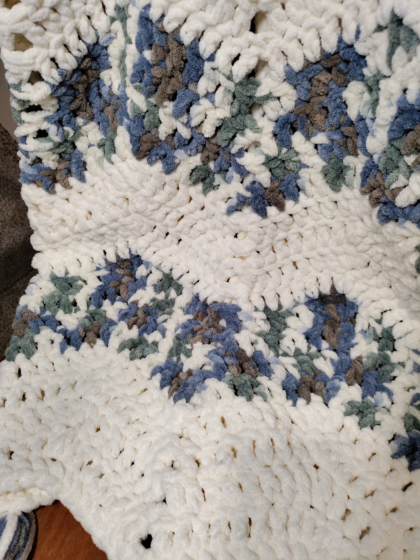 Chenille Chevron Baby Blanket