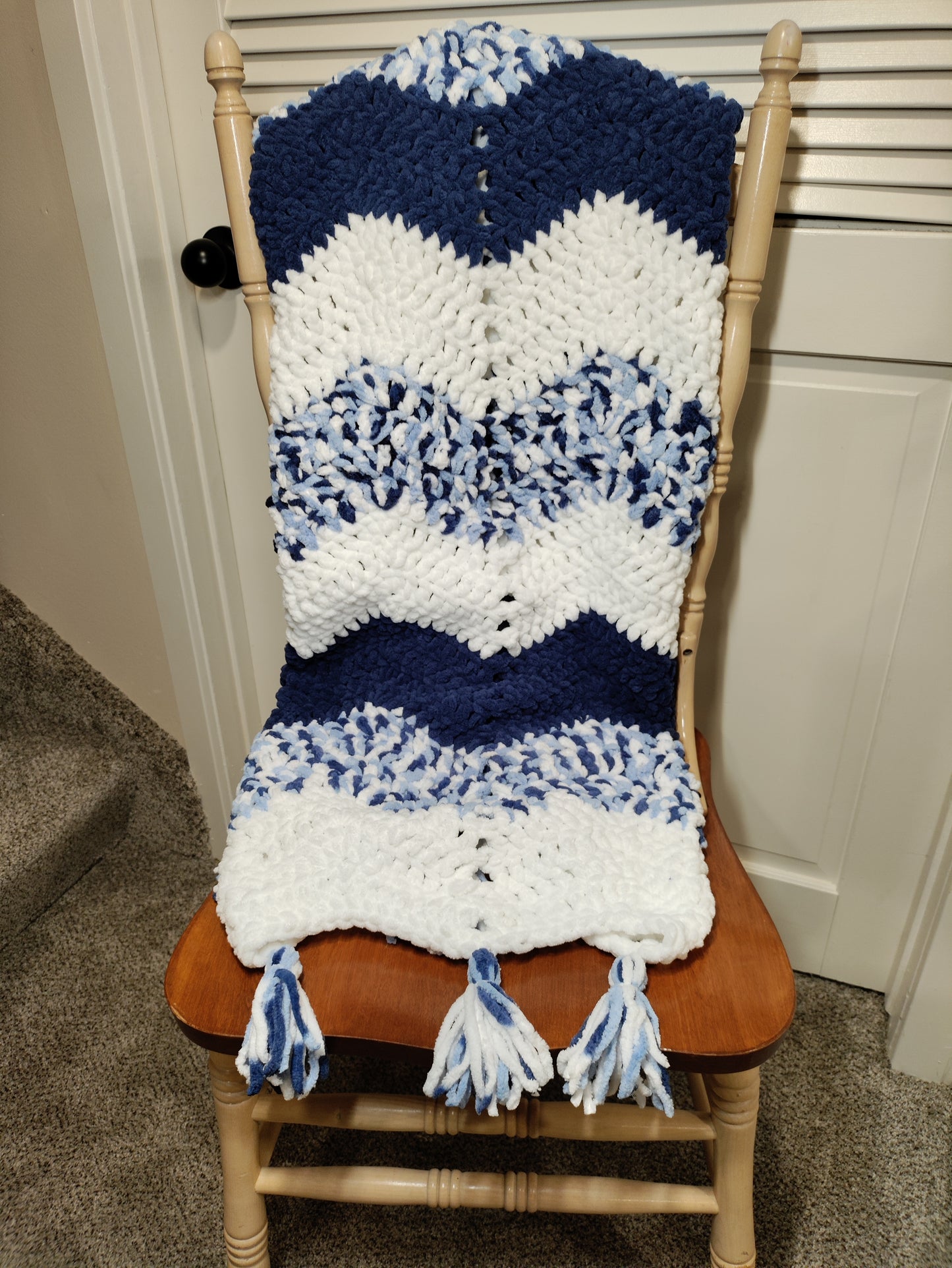 Chenille Chevron Baby Blanket