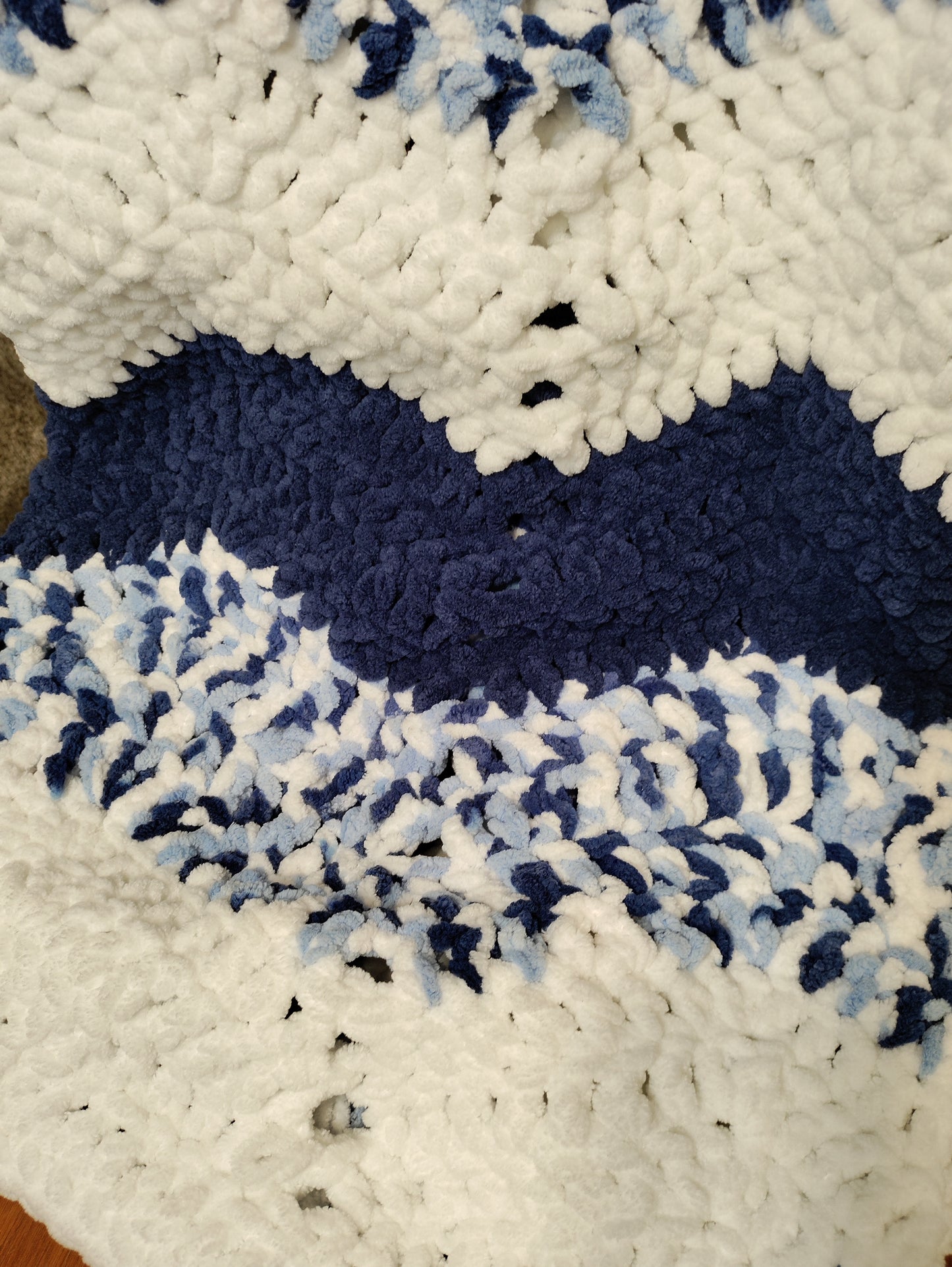 Chenille Chevron Baby Blanket